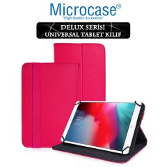Microcase iPad Air 3.Nesil 2019 Delüx Serisi Universal Standlı Deri Kılıf - Pembe