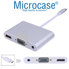 Microcase Type C to HDMI, VGA ve Audio Dönüştürücü