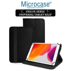 Microcase iPad 7.Nesil 10.2 2019 Delüx Serisi Universal Standlı Deri Kılıf - Siyah