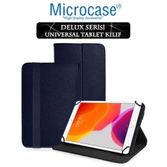 Microcase iPad 7.Nesil 10.2 2019 Delüx Serisi Universal Standlı Deri Kılıf - Lacivert