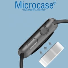 Microcase Apple Watch SE 44 mm için Manyetik Şarj Aygıtlı USB Kablo 1 Metre - Beyaz