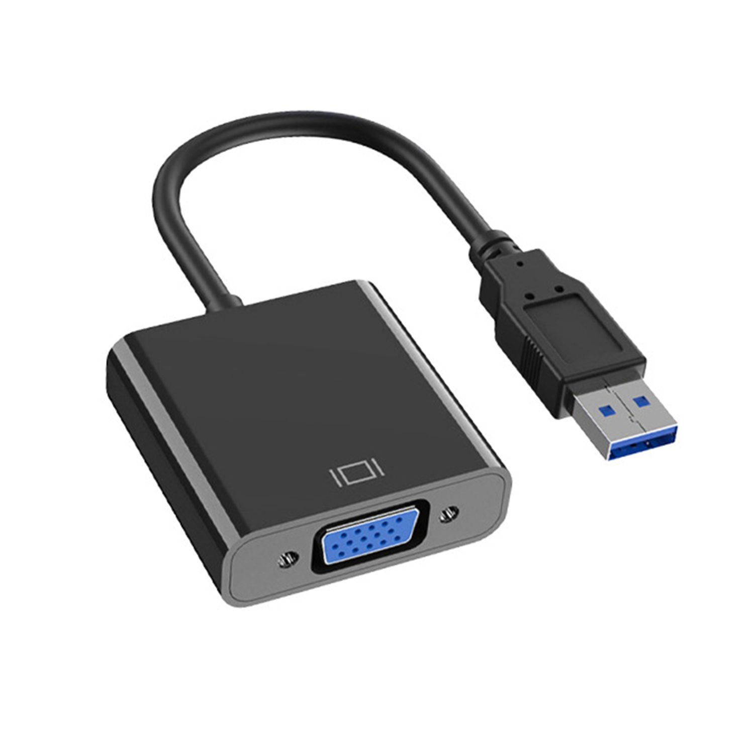 Microcase USB 3.0 To VGA Adaptör - 20 cm Siyah (USB 3.0 ve USB 2.0 Destekler) - AL2619