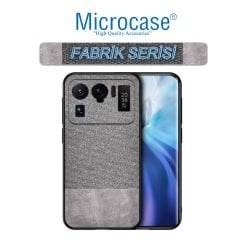 Microcase Xiaomi Mi 11 Pro Fabrik Serisi Kumaş ve Deri Desen Kılıf (SEÇENEKLİ)