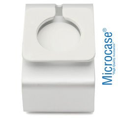 Microcase Apple Watch SE 44 mm için Alüminyum Şarj Standı - Gümüş