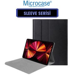 Microcase iPad Pro 11 2021 Sleeve Serisi Mıknatıs Kapaklı Standlı Suni Deri Kılıf - Siyah