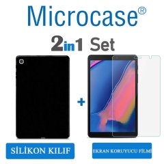 Microcase Samsung Galaxy Tab A 8.0 2019 T295 Silikon Soft Kılıf + Ekran Koruma Filmi (SEÇENEKLİ)