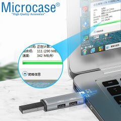 Microcase Type-C to USB 3.0 Çoğaltıcı Hub 3in1 OTG Adaptör - AL3574