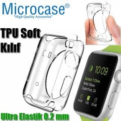 Microcase Apple Watch Seri 6 44 mm Silikon Kılıf ŞEFFAF