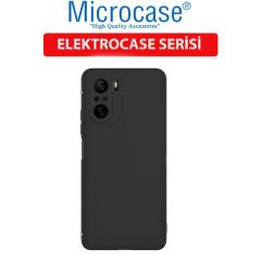 Microcase Xiaomi Poco F3 Elektrocase Serisi Kamera Korumalı Silikon Kılıf - Siyah