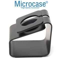 Microcase Apple Watch Seri 6 40 mm için Alüminyum Şarj Standı - Siyah