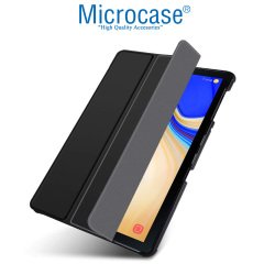 Microcase Samsung Galaxy Tab A 10.5 T590 T595 Delüx Leather Serisi Standlı Kılıf - Siyah