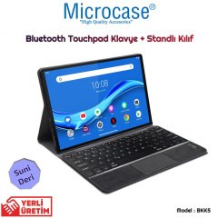 Microcase Lenovo M10 Plus 10.3 inch TB-X606 X606F Bluetooth Touchpad Klavye + Standlı Kılıf - BKK5