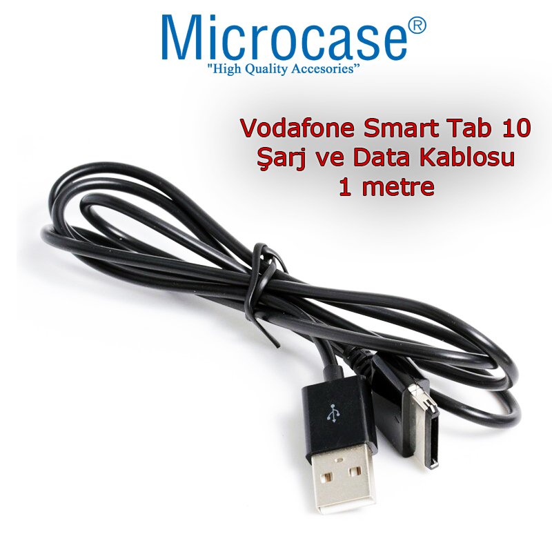 Microcase Vodafone Smart Tab 10 Şarj ve Data Kablosu Siyah AL2352