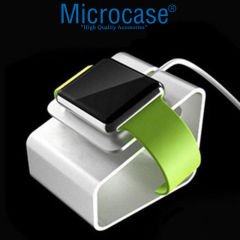 Microcase Apple Watch Seri 6 40 mm için Alüminyum Şarj Standı - Gümüş