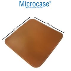 Microcase Bilgisayar Laptop için Deri Mouse Pad 24x24cm - AL3024 Taba