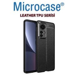 Microcase Xiaomi 12S Pro Leather Tpu Silikon Kılıf - Siyah