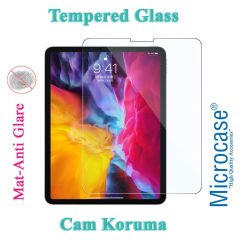 Microcase iPad Pro 12.9 2021 Tempered Glass Cam Koruma - MAT
