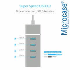 USB 3.0 Super Speed 4 Port 5 GBPS Çoklayıcı Hub 30 cm - AL2328