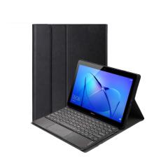 Huawei Mediapad T3 10 9.6 inch Yuvarlak Tuş Touchpad Klavyeli Kılıf -YKK3