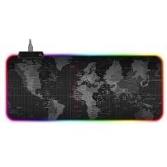 Microcase RGB Ledli Gaming Mouse Pad 80x30cm Dünya Haritası - AL3987