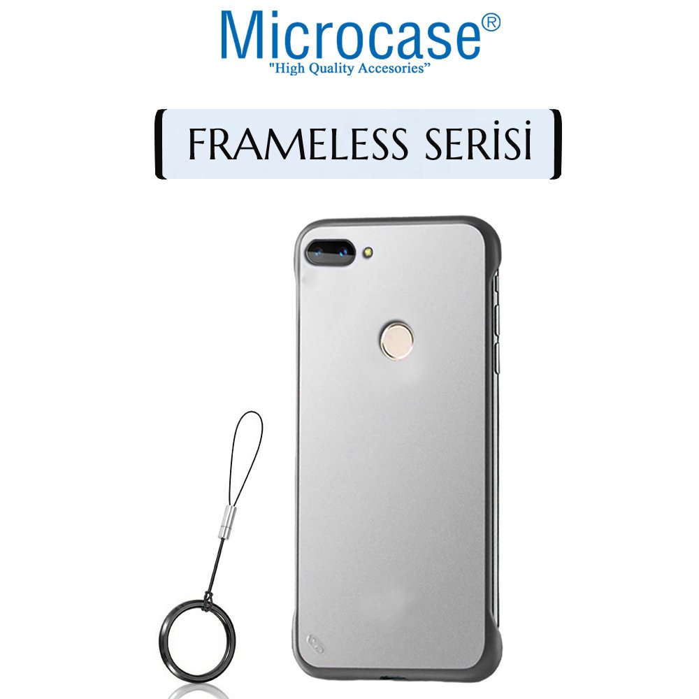 Microcase Xiaomi Mi 8 Lite Frameless Serisi Sert Rubber Kılıf - Siyah