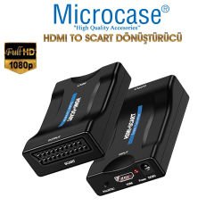 Microcase HDMI To SCART Dönüştürücü Adaptör Siyah - AL2620