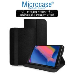 Microcase Samsung Galaxy Tab A 8 2019 P200 Delüx Serisi Universal Standlı Deri Kılıf - Siyah