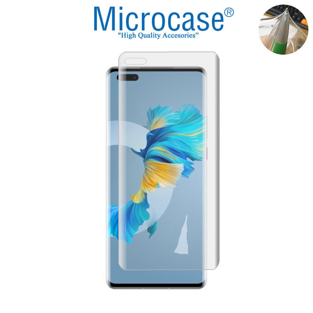 Microcase Huawei Mate 40 Full Ön Kaplama TPU Soft Koruma Filmi