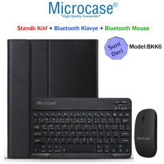 Microcase Samsung Galaxy Tab A7 T500 T505 T507 2020 Bluetooth Klavye ve Mouse + Standlı Kılıf - BKK6