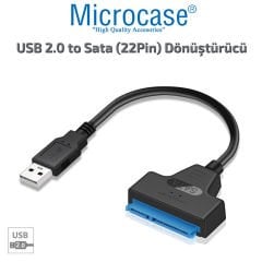 Microcase USB 2.0 to 2.5 inç Sata HDD SSD Çevirici Veri Aktarma Kurtarma Kablosu - AL2624