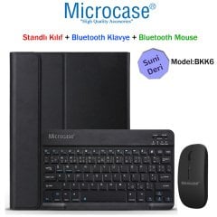Microcase Samsung Galaxy Tab S6 Lite P610 10.4 inch Bluetooth Klavye ve Mouse + Standlı Kılıf - BKK6
