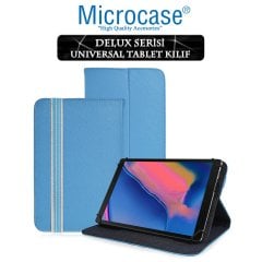 Microcase Samsung Galaxy Tab A 8 2019 P200 Delüx Serisi Universal Standlı Deri Kılıf - Turkuaz