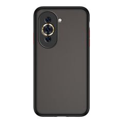 Microcase Huawei Nova 10 Pro London Serisi Darbeye Dayanıklı Kılıf - Buzlu Siyah AL3415