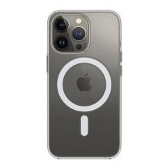 Microcase iPhone 13 Pro Max için Magsafe Manyetik Darbeye Dayanıklı Yarı Esnek Plastik TPU Şeffaf Kılıf - AL8116