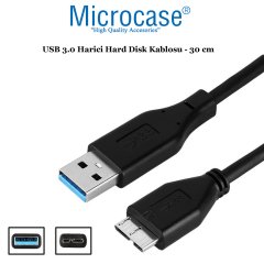 Microcase USB 3.0 Harici HDD Hard Disk Kablosu 30 cm Siyah AL2612