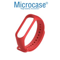 Microcase Xiaomi Mi Band 5 Silikon Kordon Kayış - KIRMIZI