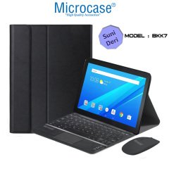 Microcase Lenovo Tab 4 10 Bluetooth Touchpad Klavye + Bluetooth Mouse + Standlı Kılıf - BKK7