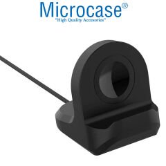 Microcase Samsung Galaxy Active 2 44mm R820 için 2in1 SET Manyetik Şarj Aygıtlı Silikon Şarj Standı - AL3556