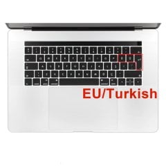 Microcase Macbook Air A1932 EU Türkçe Klavye Koruma Silikonu - Siyah