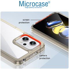 Microcase Xiaomi Redmi Note 11T Pro Plus Shield Serisi Darbeye Dayanıklı Köşe Korumalı Yarı Esnek Plastik TPU Kılıf - Füme