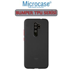 Microcase Xiaomi Redmi Note 8 Pro Bumper Tpu Serisi Sert Kılıf - Siyah