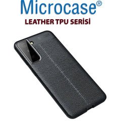 Microcase Samsung Galaxy S21 Leather Tpu Silikon Kılıf - Siyah