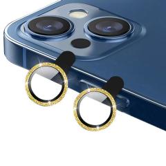 Microcase iPhone 13 Elmas Taş Lens Koruma Halkası - Gold AL2775