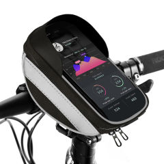 Microcase Universal Su Geçirmez Reflektörlü Bisiklet Motosiklet Scooter Telefon Tutucu Fermuarlı Çanta - AL4211