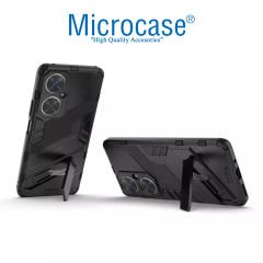 Microcase Huawei Nova 11i Matrix Serisi Armor Standlı Perfect Koruma Kılıf - Siyah AL3416