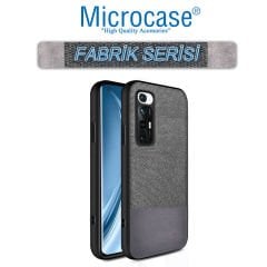 Microcase Xiaomi Redmi Note 10 Pro Fabrik Serisi Kumaş ve Deri Desen Kılıf (SEÇENEKLİ)