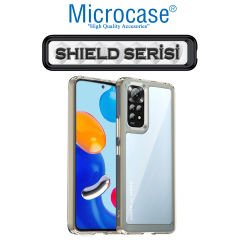 Microcase Xiaomi Redmi Note 11 Global 2022 Shield Serisi Darbeye Dayanıklı Köşe Korumalı Yarı Esnek Plastik TPU Kılıf - Füme