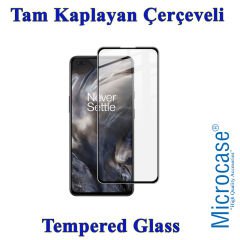 Microcase OnePlus Nord N10 Tam Kaplayan Çerçeveli Tempered Ekran Koruyucu - Siyah