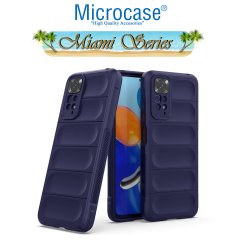 Microcase Xiaomi Redmi Note 11 2022 Global Miami Serisi Darbeye Dayanıklı Silikon Kılıf - Lacivert