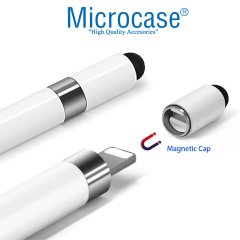 Microcase Apple Pencil için 2in1 Şarj kapağı ve Dokunmatik kalem AL2540